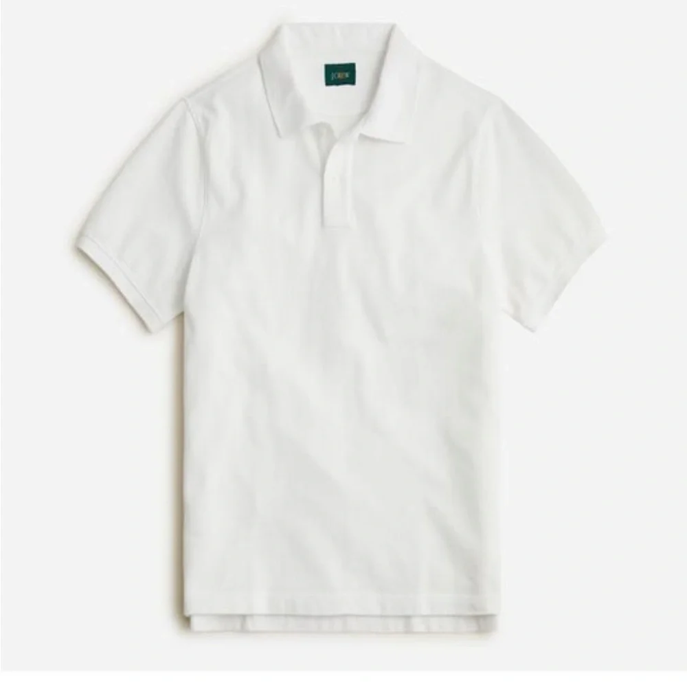 J.Crew Men's Classic Piqué Polo Shirt - White - Polo Shirts